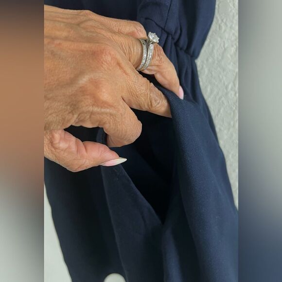 Alice & Olivia By Stacey Bendet Air Navy Blue Romper - Picture 6 of 10